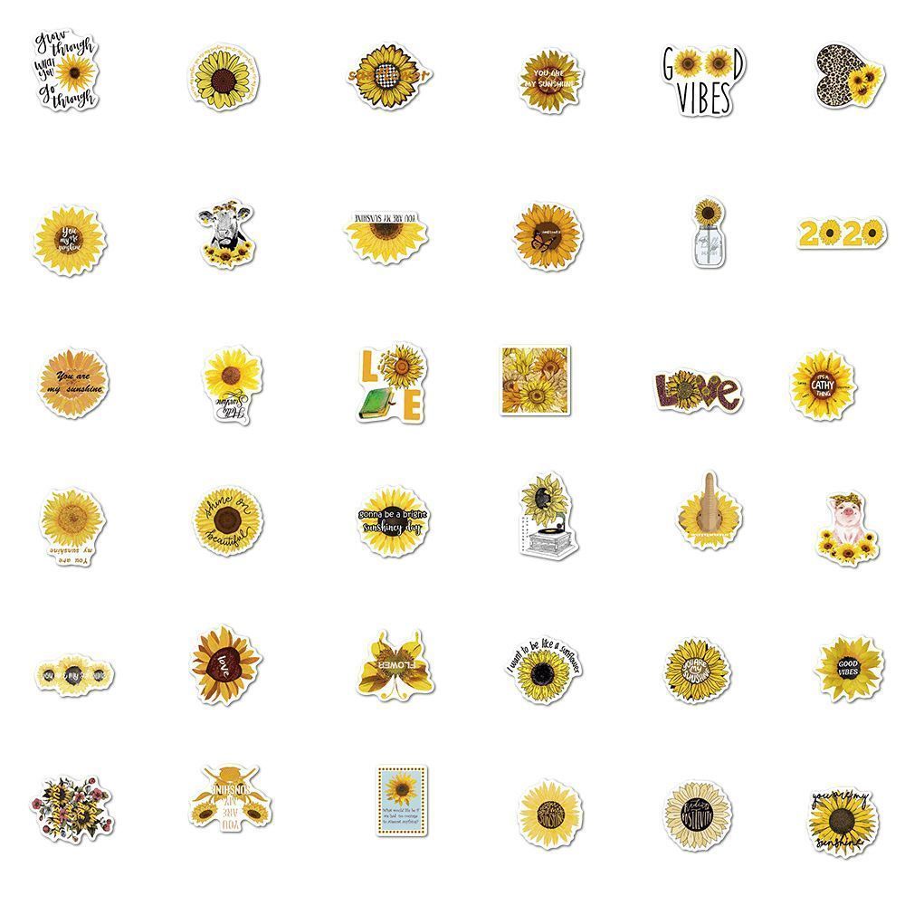 50 Sunflower Stickers